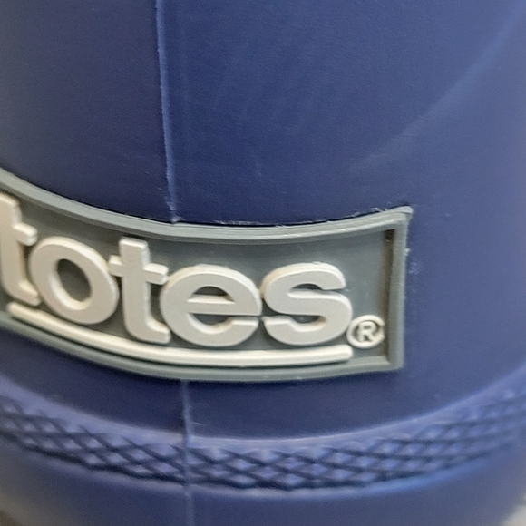 Rain boots  By Totes slip on comfort Women's Size 4 - 5 blue - Picture 2 of 9